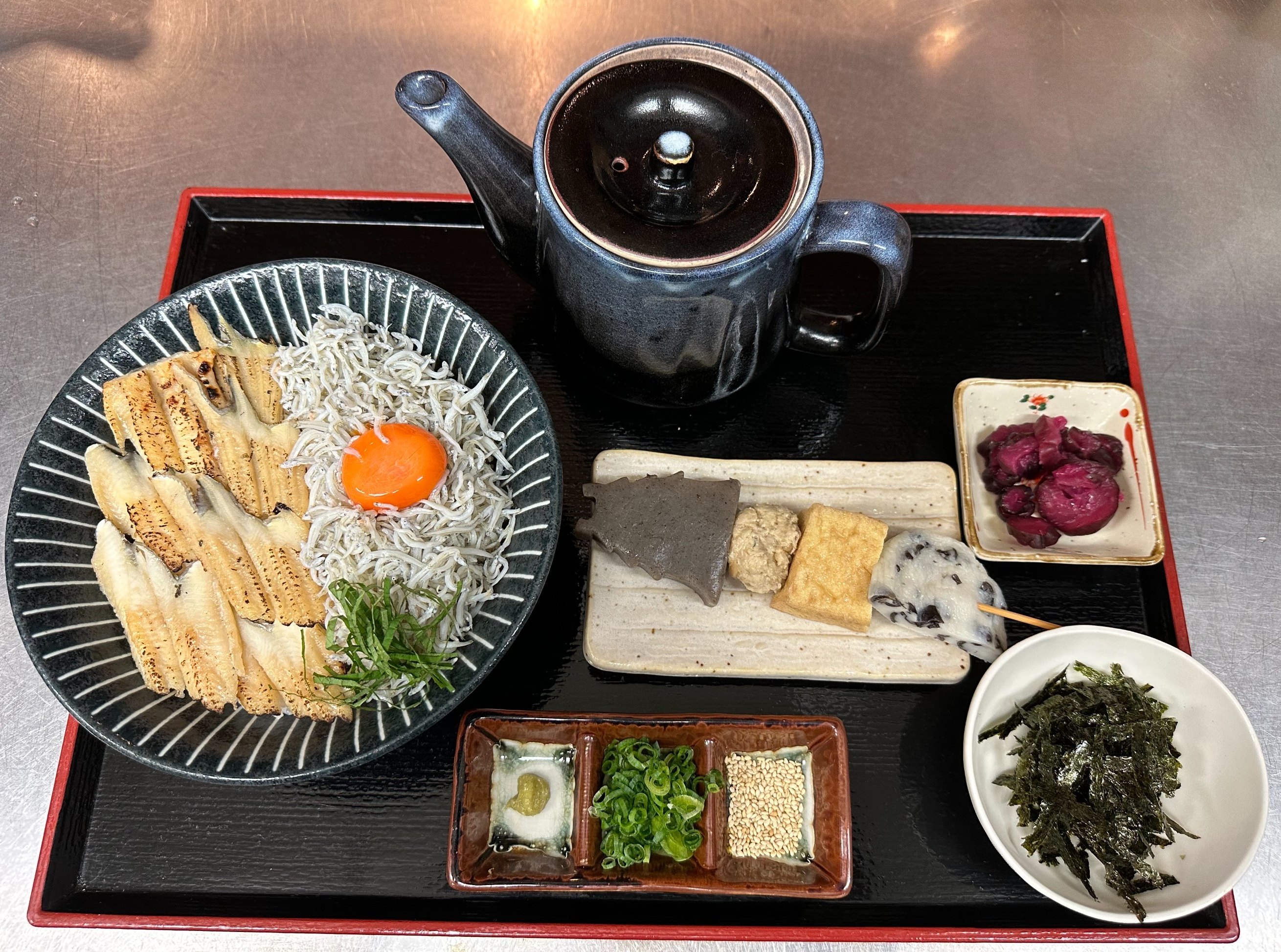 大海老天丼とお吸物セット